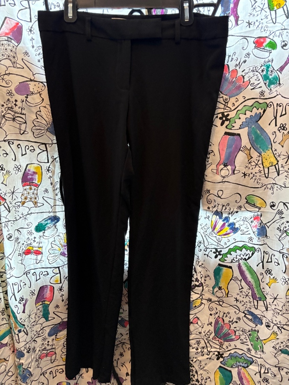 Necessary Objects flat front low rise straight leg dress pant